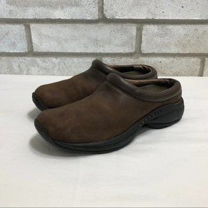 Merrell Nubuck Leather Air Cushion Women’s Leather Clogs Mules Footwear Sz 6